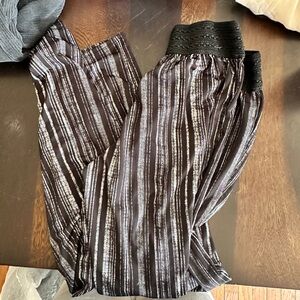 Striped Black and White Pants